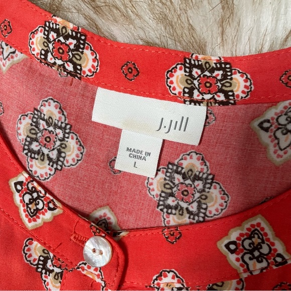 J Jill Medallion mixed print sleeveless top - Picture 4 of 8